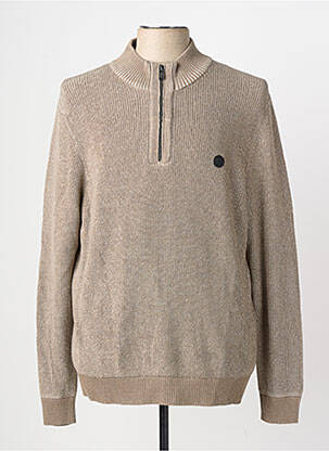 Pull stretch manches longues marron STREET ONE homme