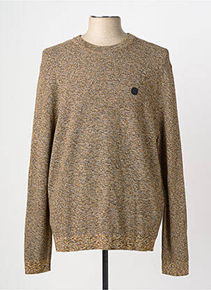 Pull tissage chiné manches longues jaune STREET ONE homme