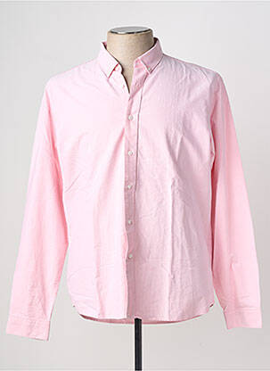 Chemise manches longues coupe droite rose YVES ENZO homme