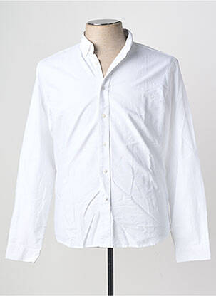 Chemise manches longues coupe cintrée blanc YVES ENZO homme