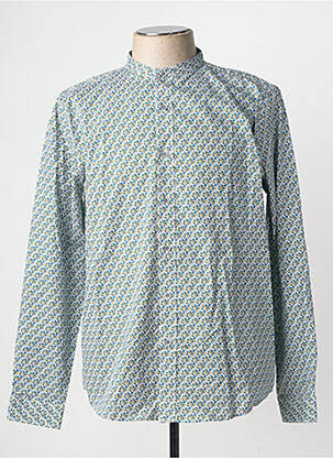 Chemise manches longues coupe cintrée vert YVES ENZO homme