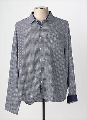 Chemise manches longues poches bleu YVES ENZO homme