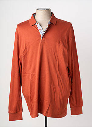 Polo manches longues manches longues orange STIL PARK homme