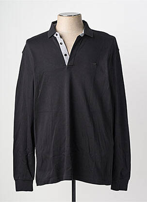 Polo manches longues manches longues noir STIL PARK homme