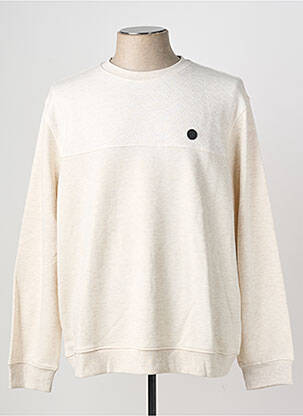 Sweat-shirt stretch manches longues beige STREET ONE homme