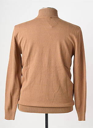 Pull col roulé stretch manches longues marron YVES ENZO homme