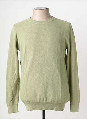 Pull maille souple et aérée manches longues vert YVES ENZO homme