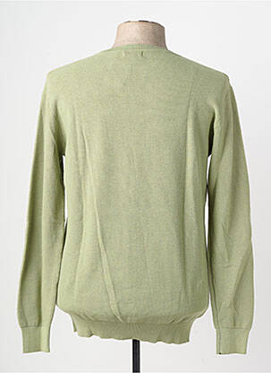 Pull maille souple et aérée manches longues vert YVES ENZO homme