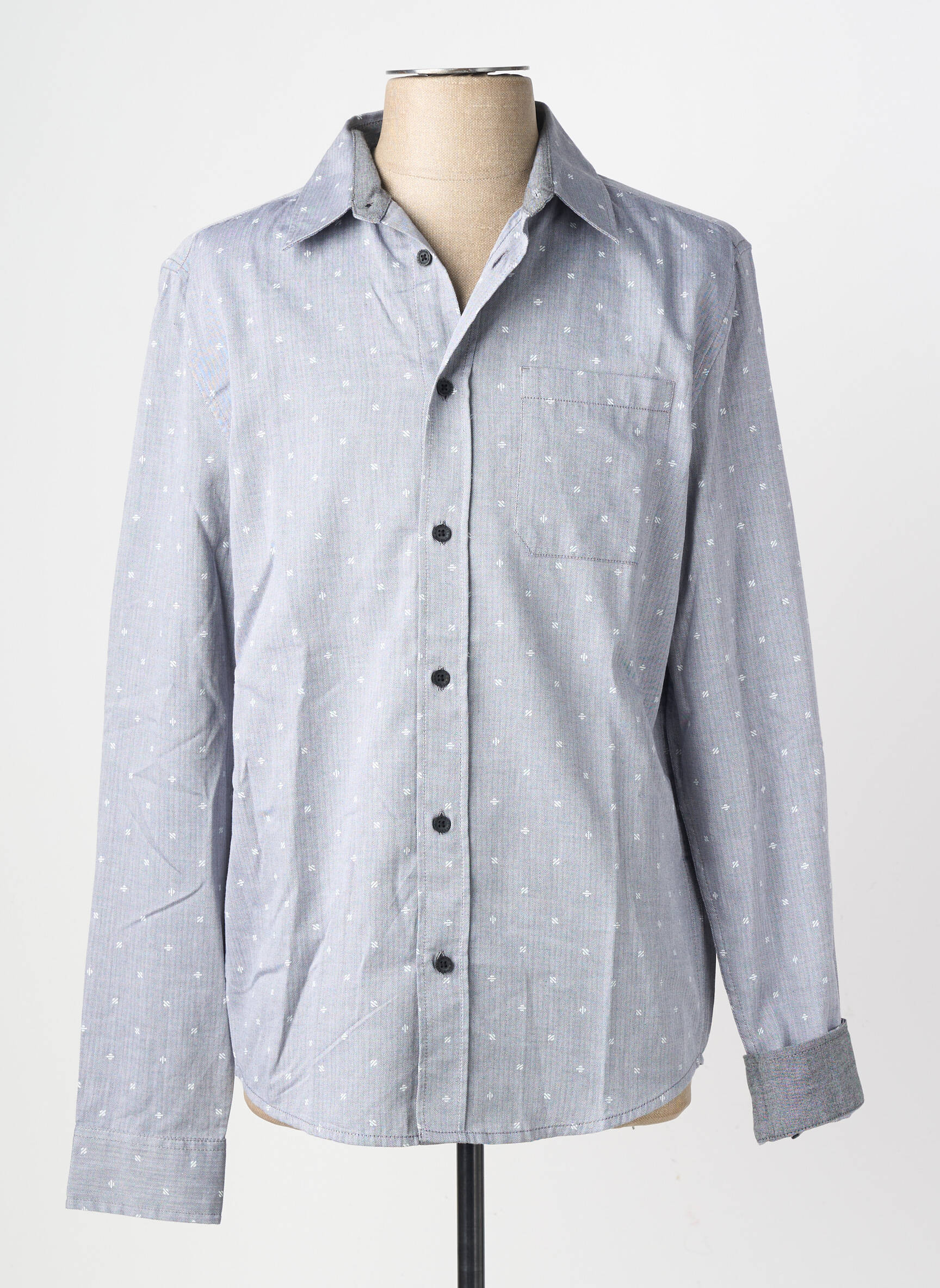 Chemise manches longues poches gris STREET ONE homme