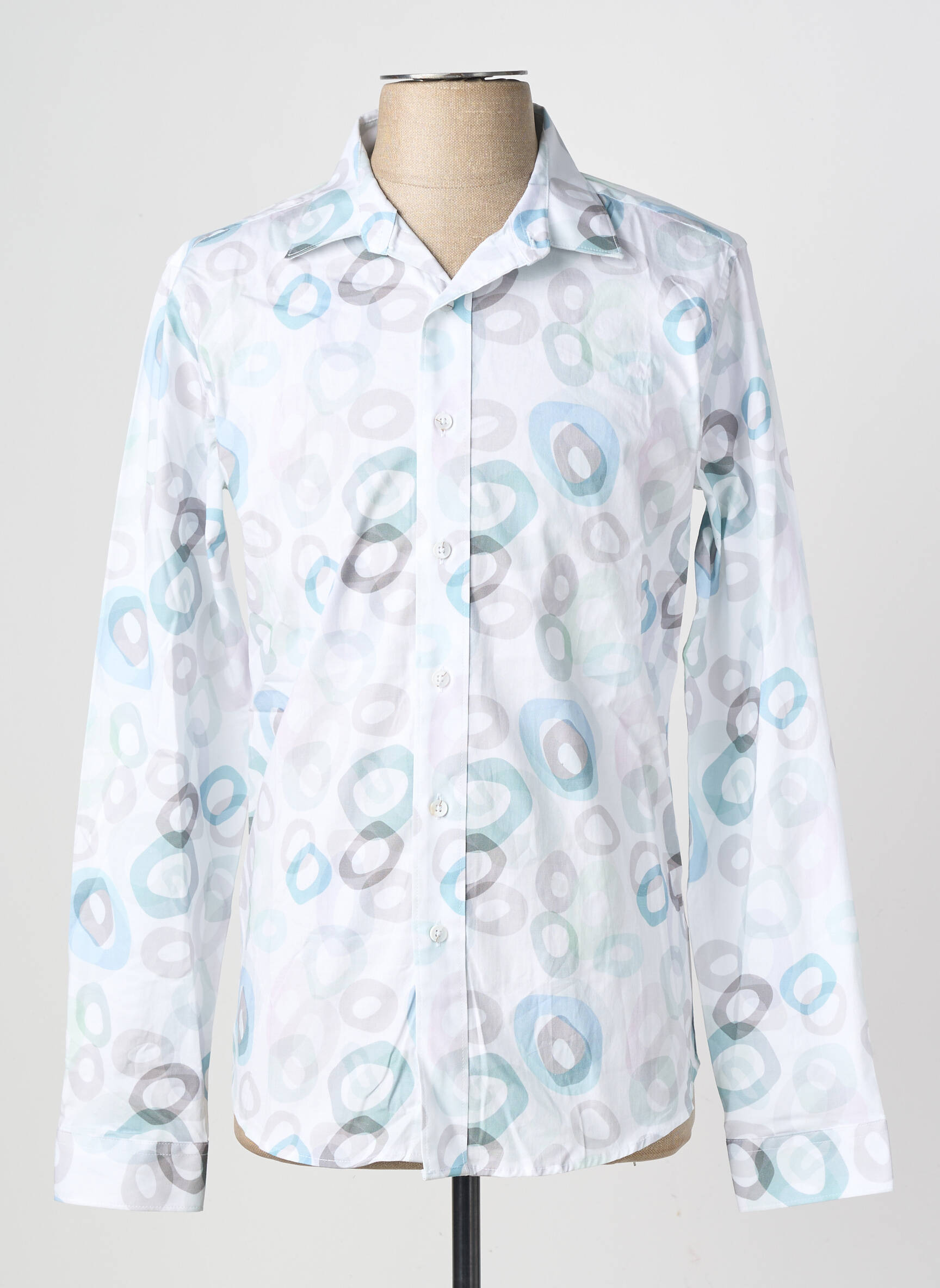 Chemise manches longues coupe cintrée blanc YVES ENZO homme