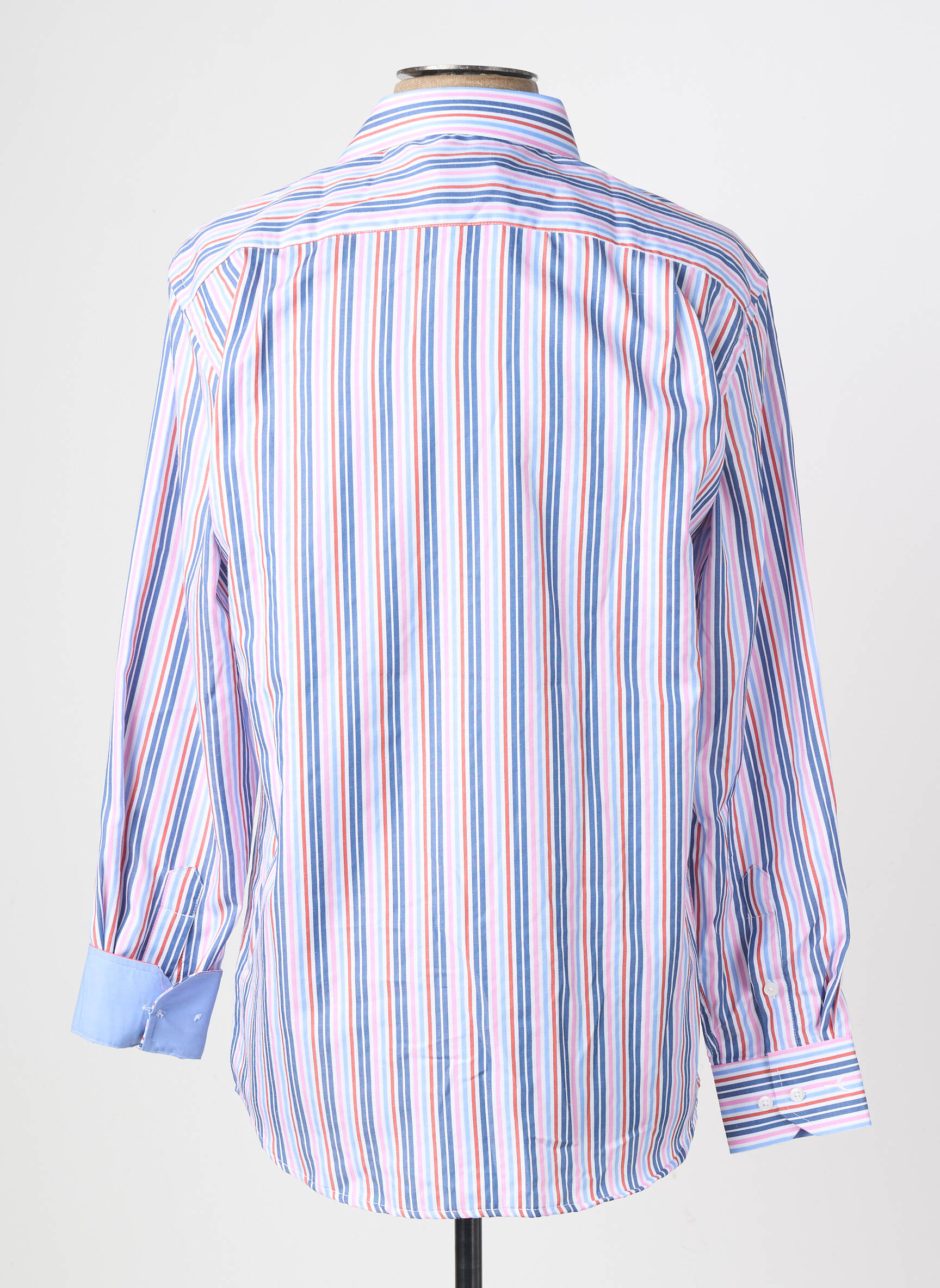 Chemise manches longues coupe droite bleu YVES ENZO homme