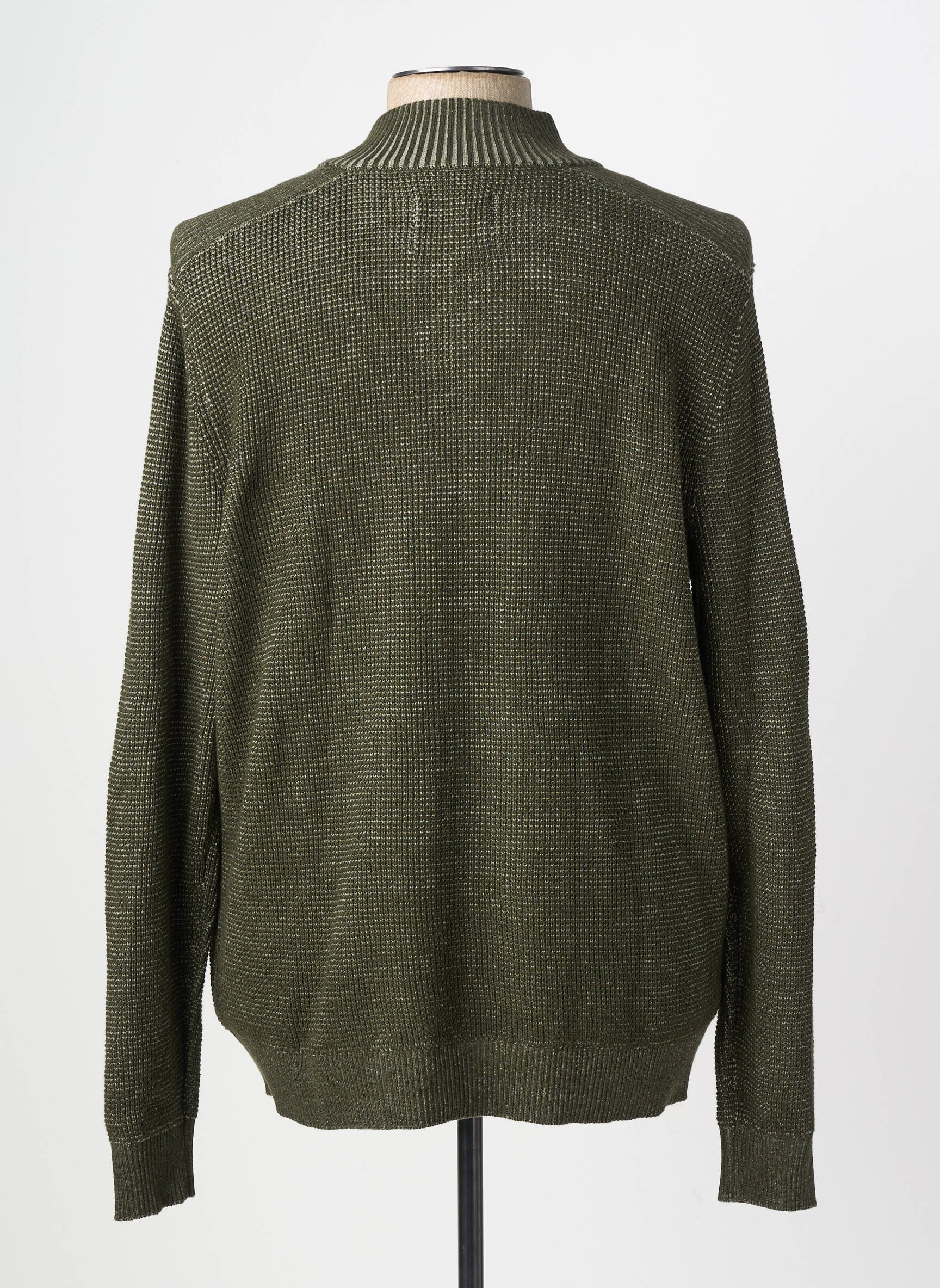 Gilet manches longues tissage chiné vert STREET ONE homme