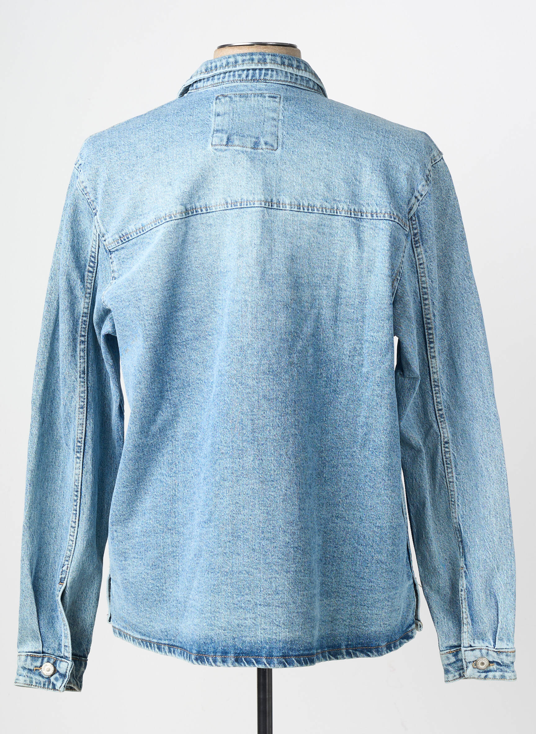 Veste casual fermeture boutonnée sur le devant bleu I8 DENIM homme