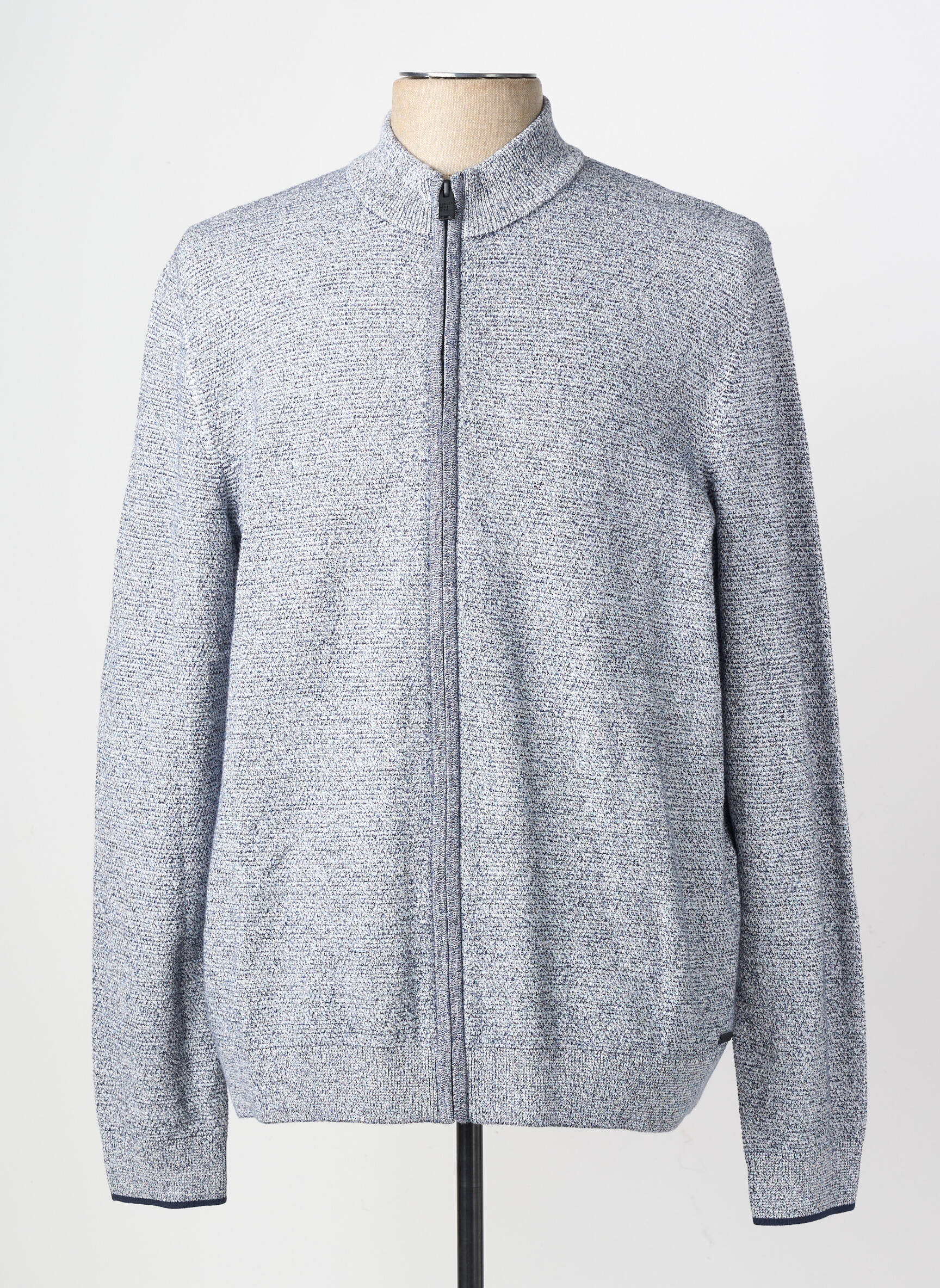 Gilet manches longues tissage chiné bleu STREET ONE homme