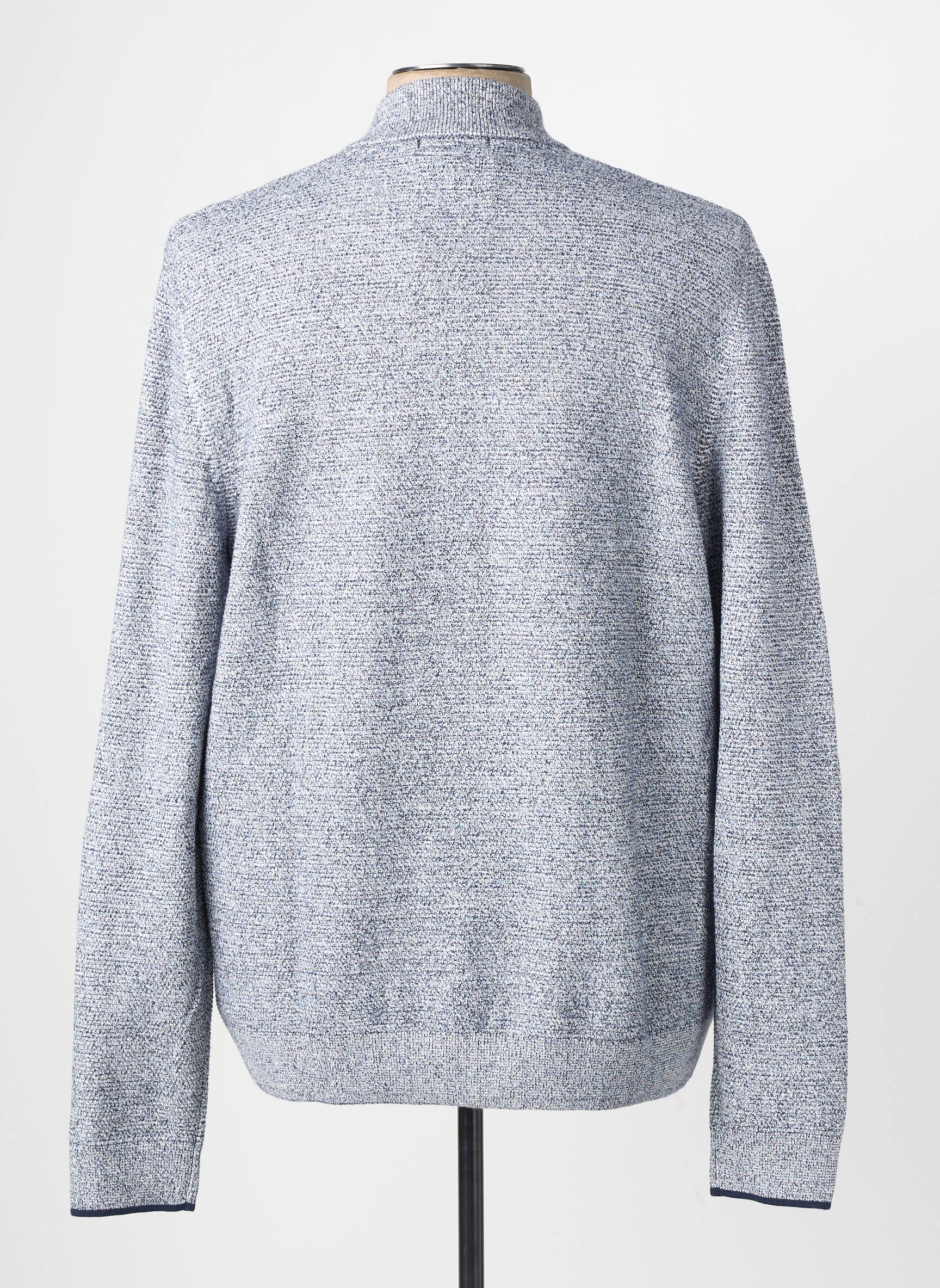 Gilet manches longues tissage chiné bleu STREET ONE homme