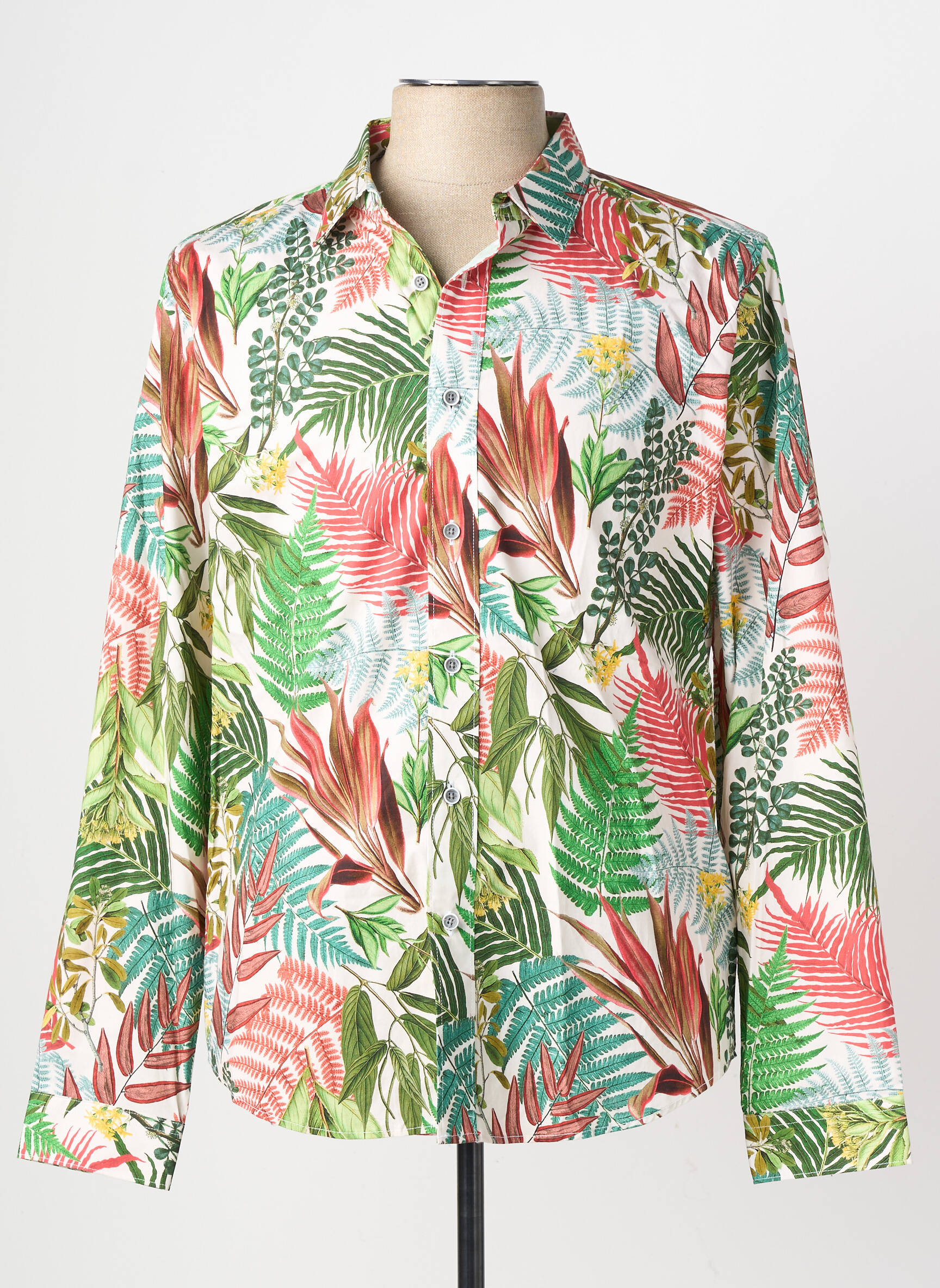 Chemise manches longues coupe cintrée vert YVES ENZO homme