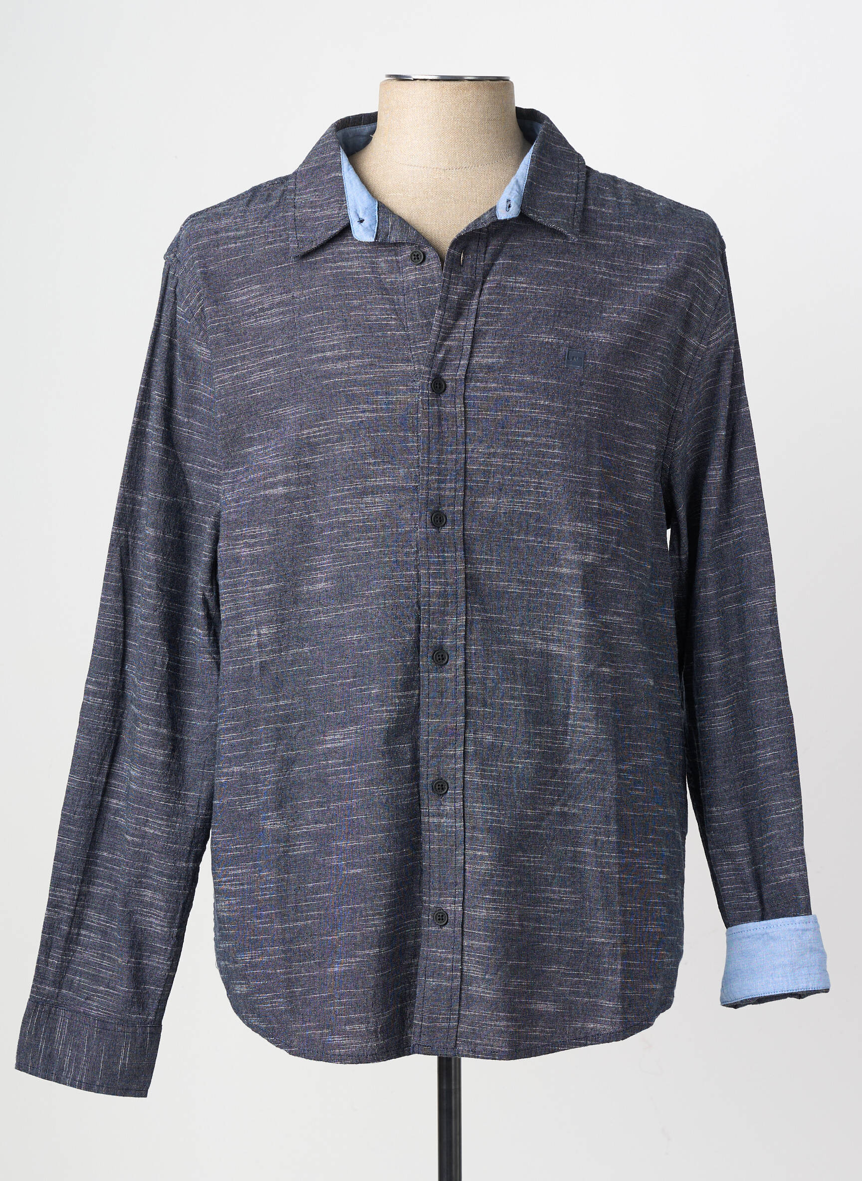 Chemise manches longues coupe droite bleu STREET ONE homme