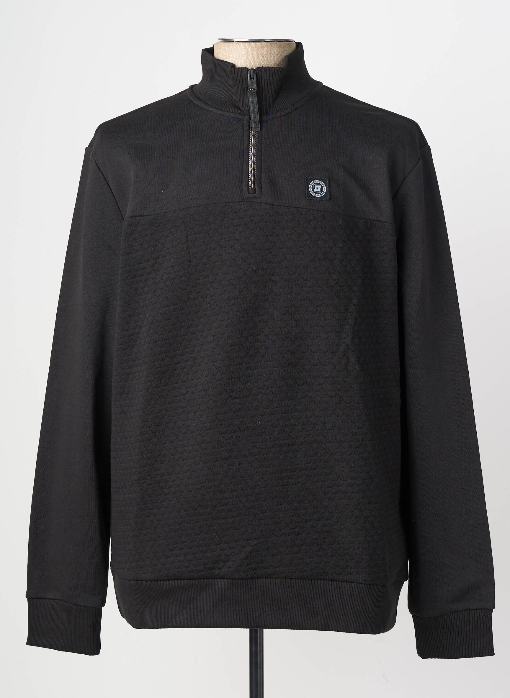 Sweat-shirt stretch manches longues noir STREET ONE homme