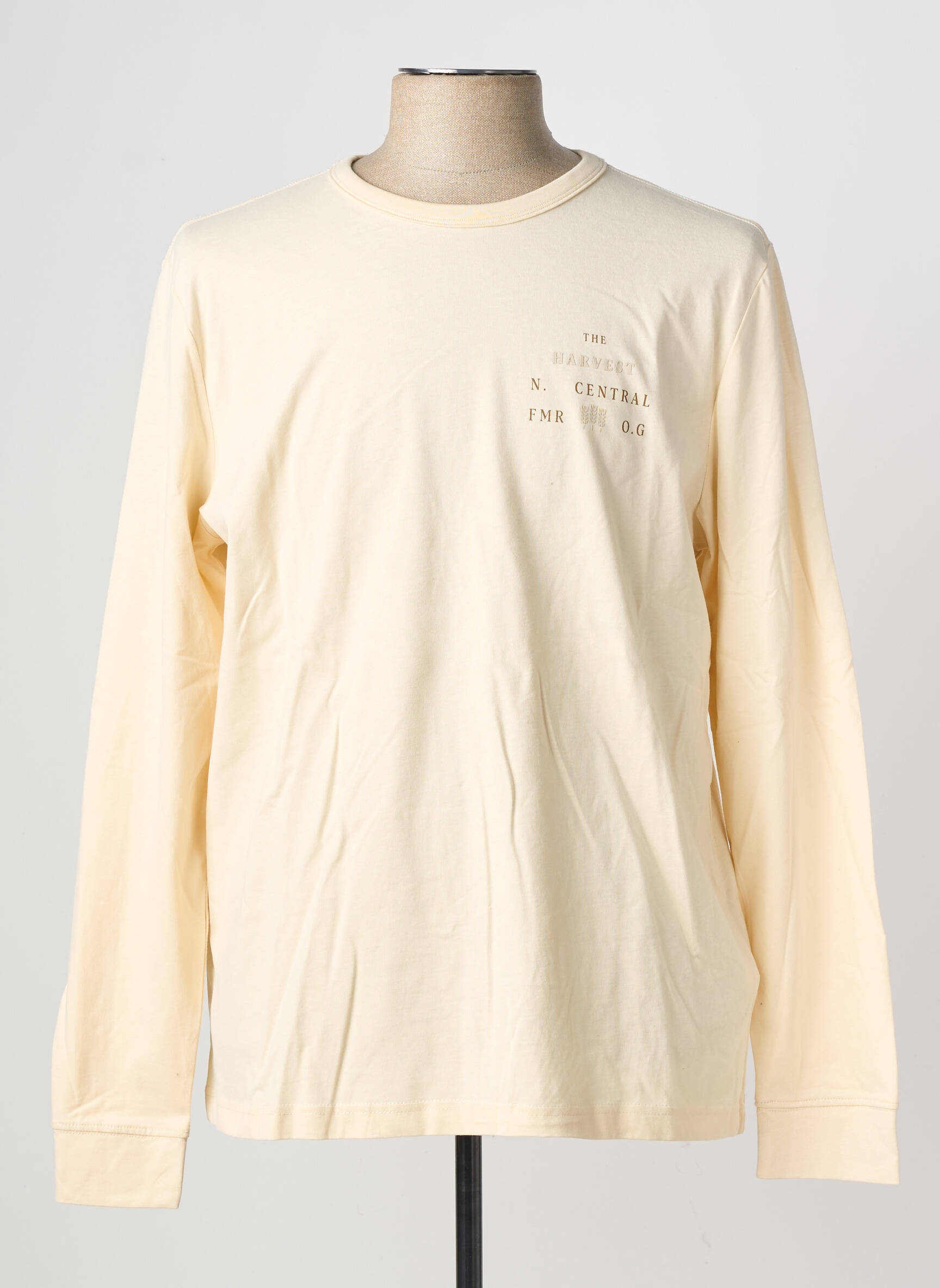 T-shirt coupe cintrée manches longues beige STREET ONE homme