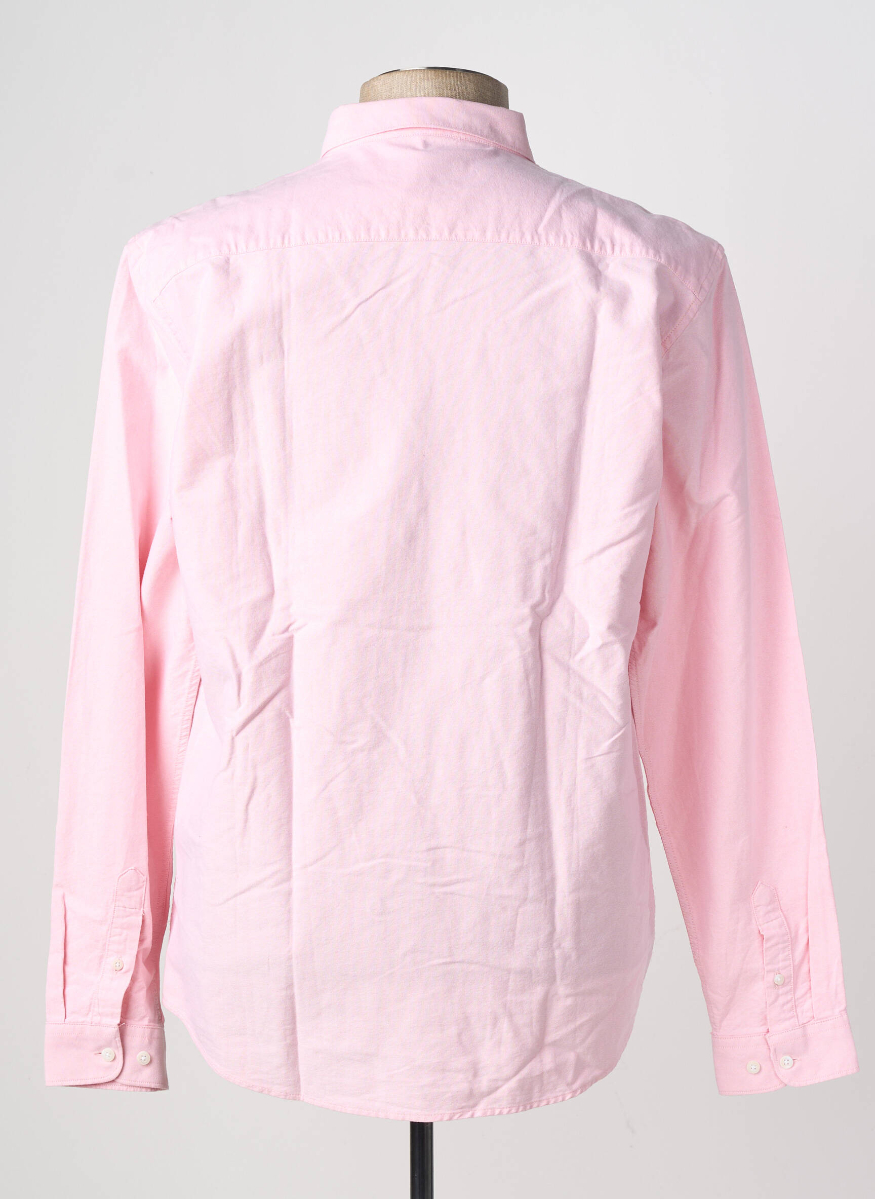 Chemise manches longues coupe droite rose YVES ENZO homme