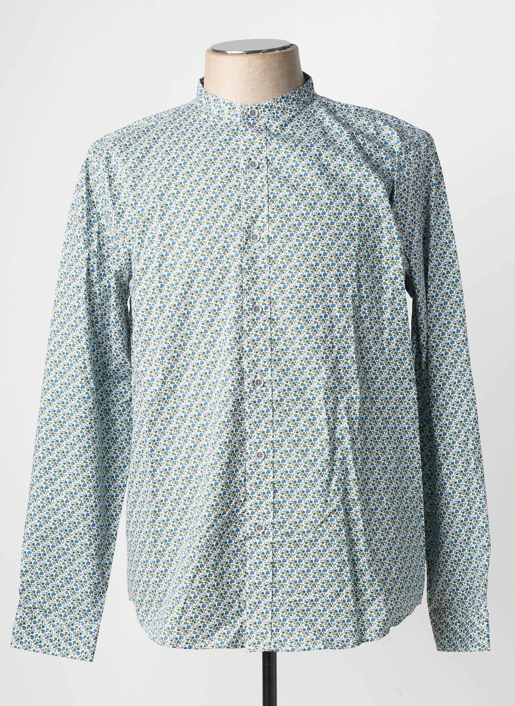 Chemise manches longues coupe cintrée vert YVES ENZO homme