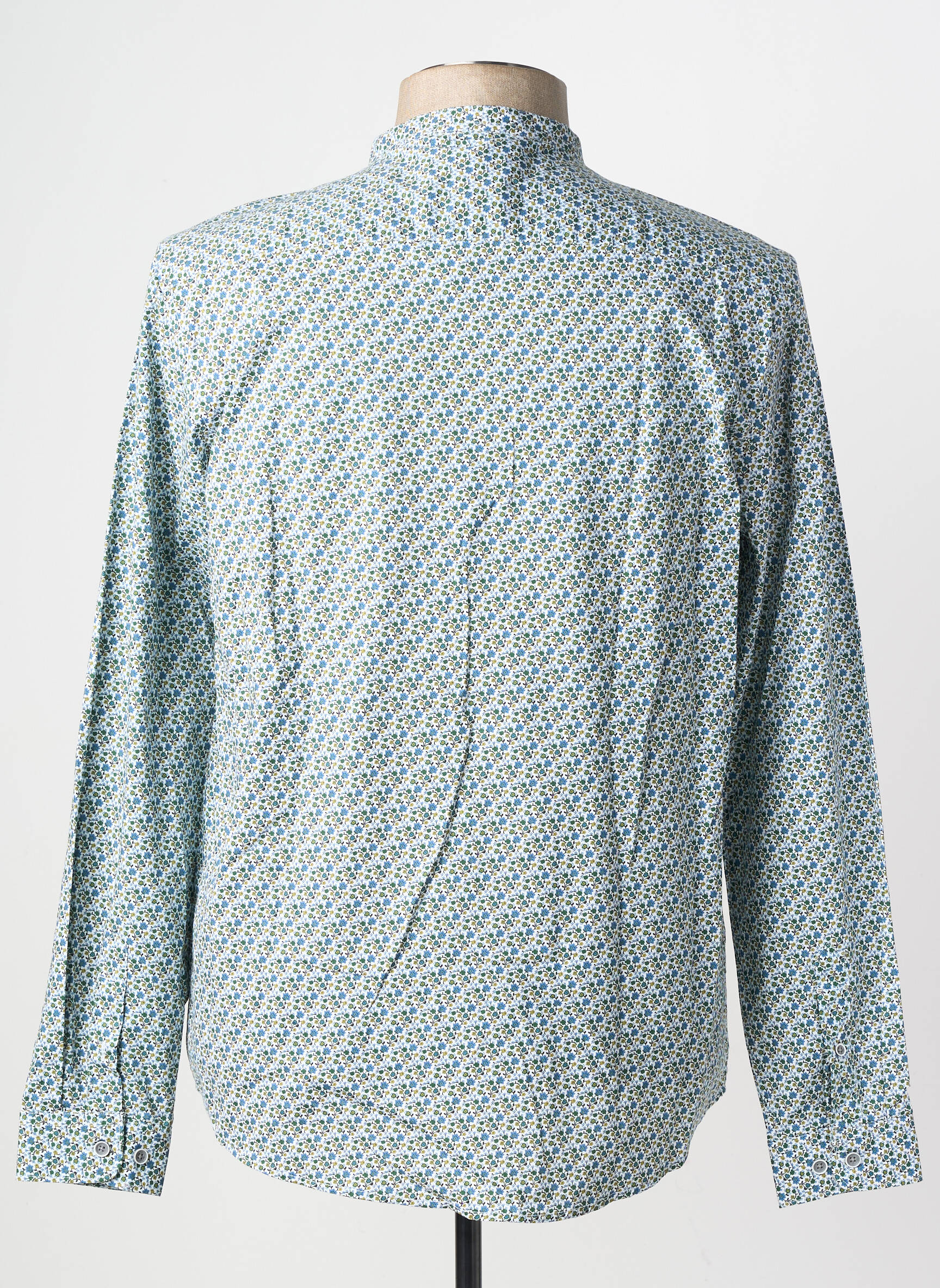 Chemise manches longues coupe cintrée vert YVES ENZO homme