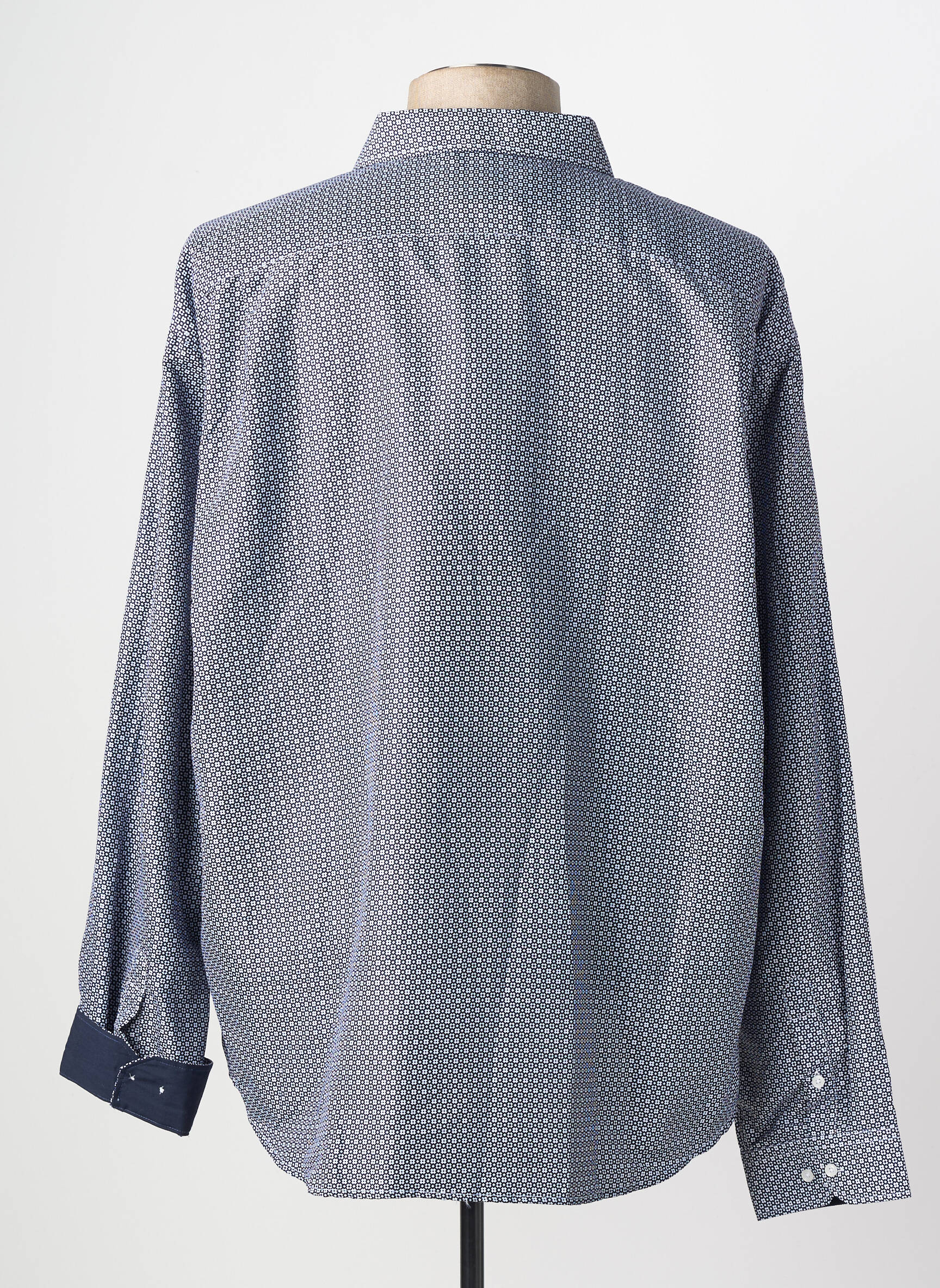 Chemise manches longues poches bleu YVES ENZO homme