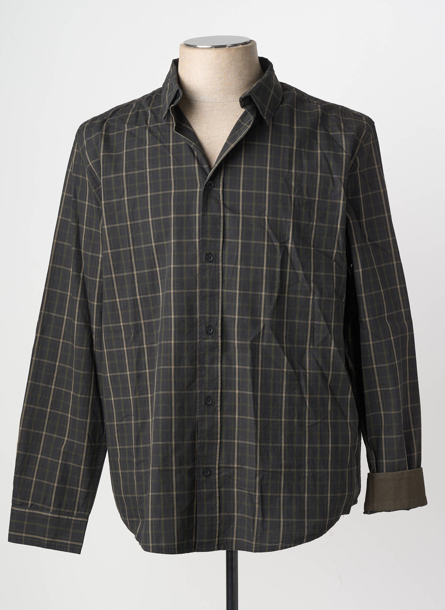 Chemise manches longues imprimé écossais noir STREET ONE homme