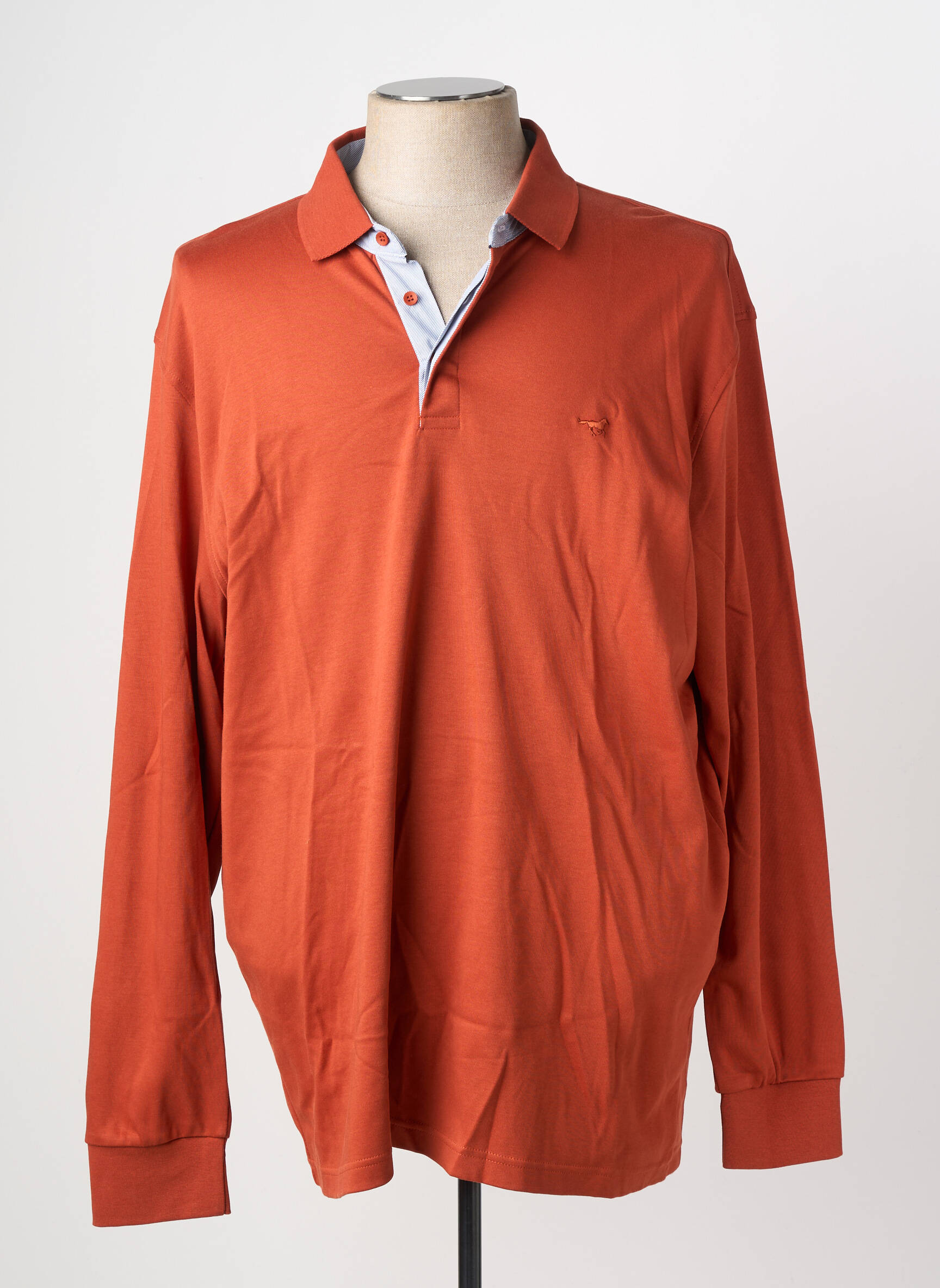 Polo manches longues manches longues orange STIL PARK homme