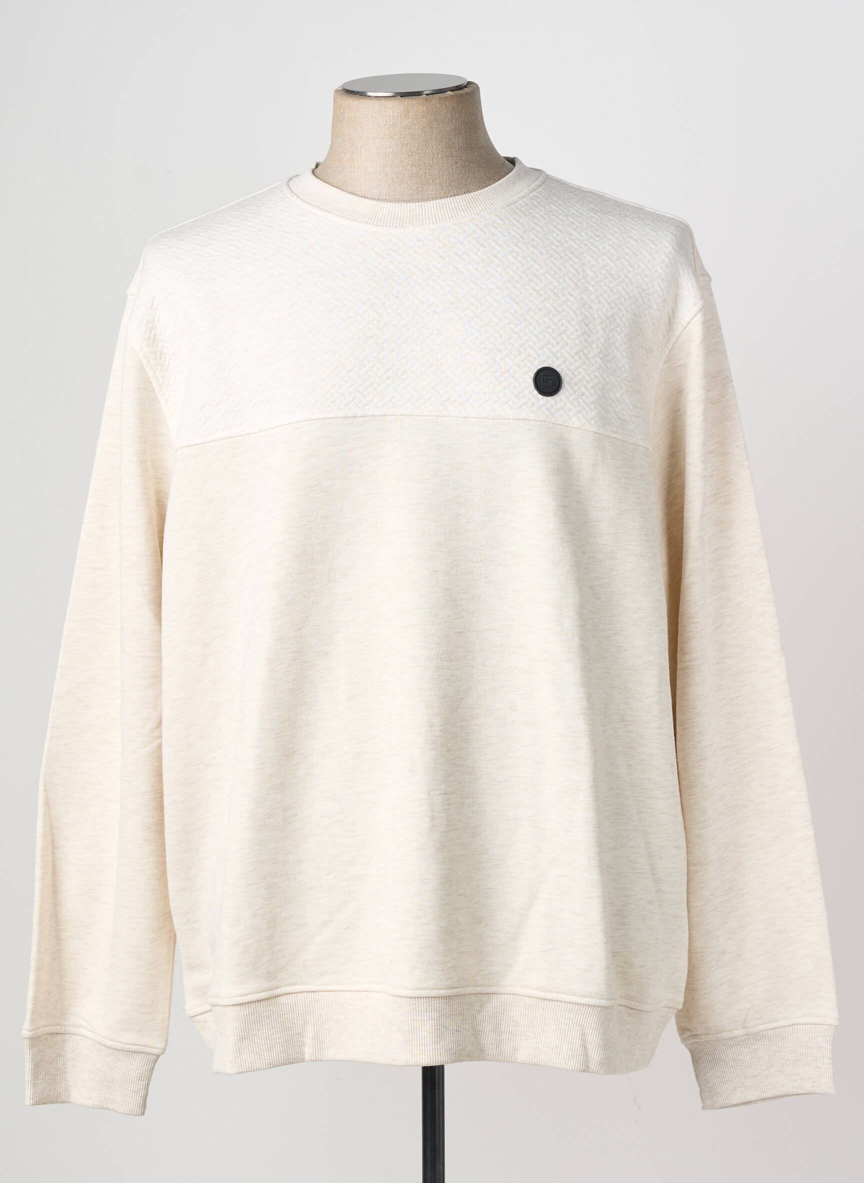 Sweat-shirt stretch manches longues beige STREET ONE homme
