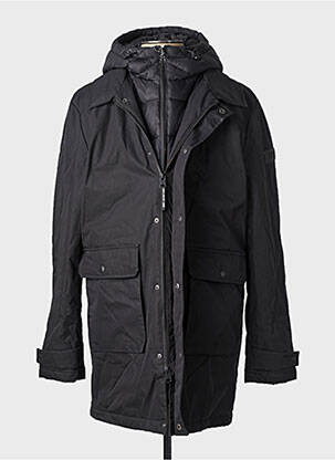 Doudoune manches longues a capuche noir STREET ONE homme