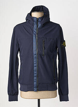 Blouson finition intérieure doublure polaire bleu JUST KEY homme