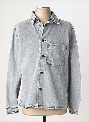 Chemise manches longues poches gris I8 DENIM homme