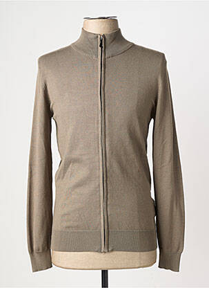 Gilet manches longues maille fine vert FRILIVIN homme