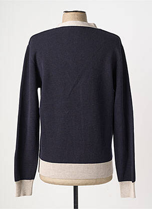 Gilet manches longues col v bleu ARMITA homme
