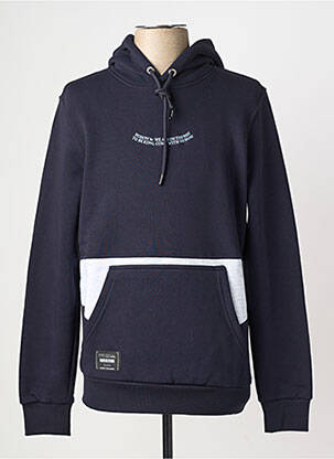 Sweat-shirt à capuche poches manches longues bleu ARMITA homme