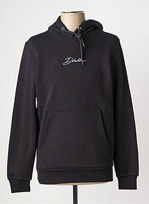 Sweat-shirt à capuche broderie manches longues noir DEKSOLDIER homme
