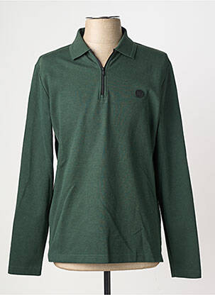 Polo manches longues manches longues vert STREET ONE homme