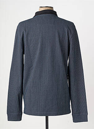 Polo tissage chiné manches longues bleu STREET ONE homme