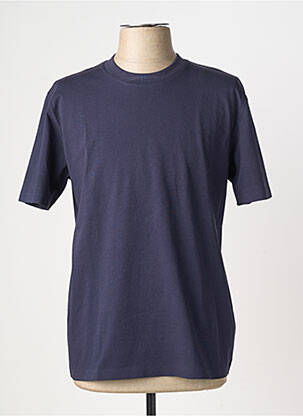 T-shirt coupe cintrée manches courtes bleu FRILIVIN homme