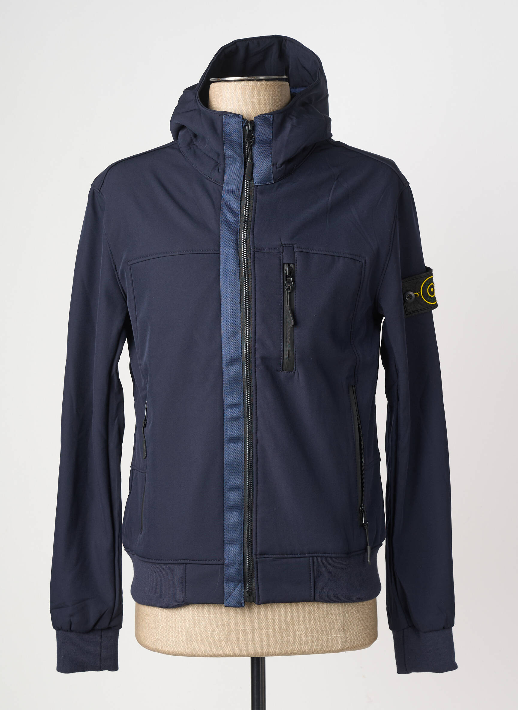 Blouson finition intérieure doublure polaire bleu JUST KEY homme