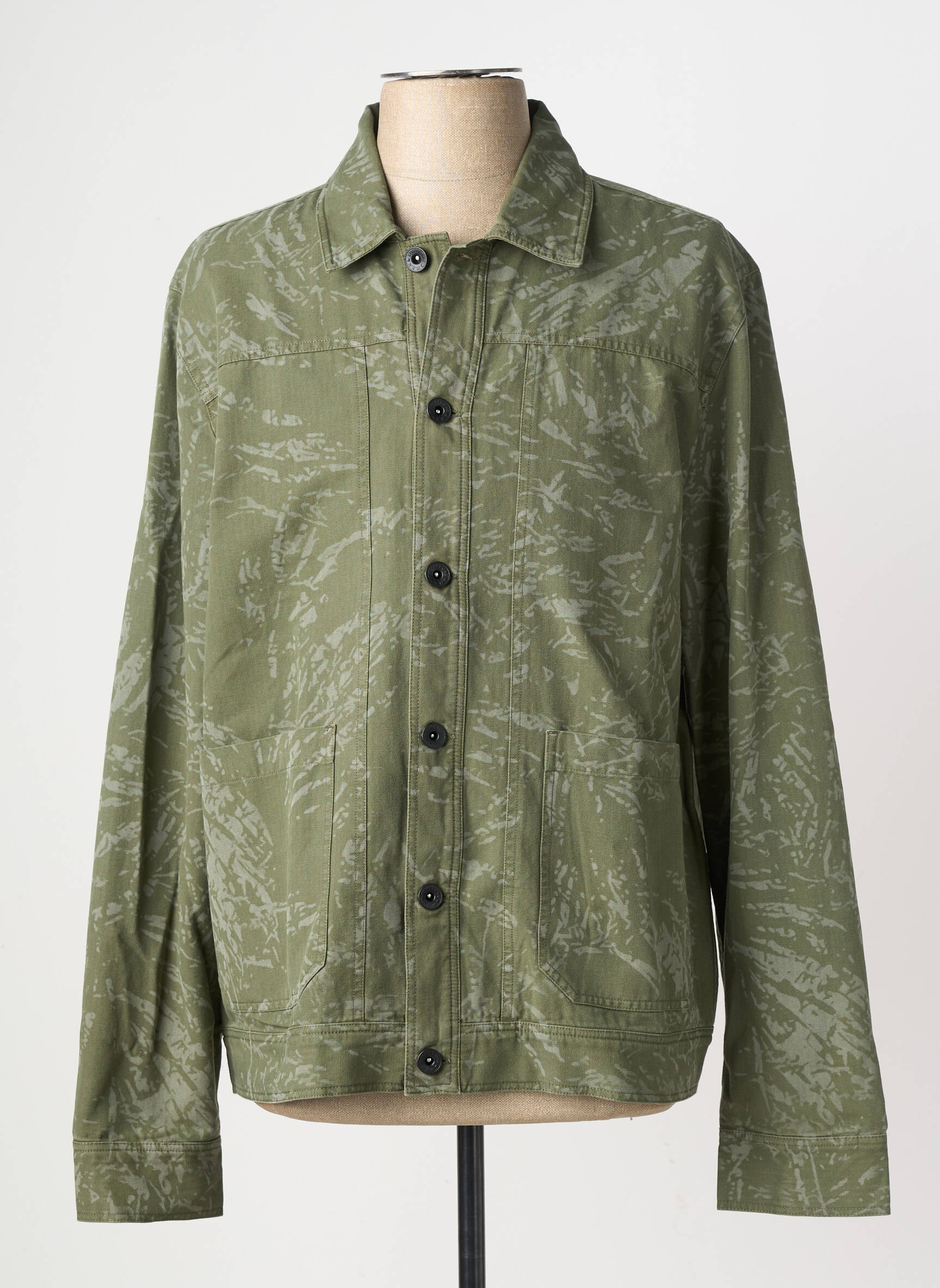 Veste casual fermeture boutonnée sur le devant vert STREET ONE homme