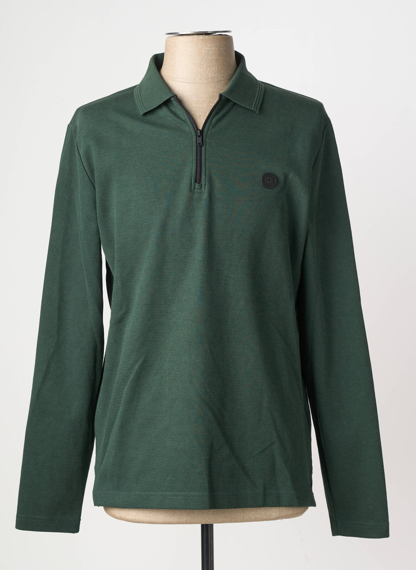 Polo manches longues manches longues vert STREET ONE homme