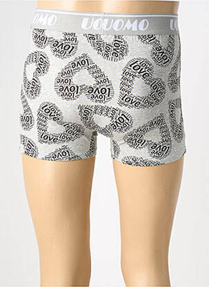 Boxer imprimé fantaisie gris CRAZY MEN homme