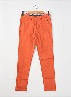 Pantalon chino poches taille normale orange YVES ENZO homme