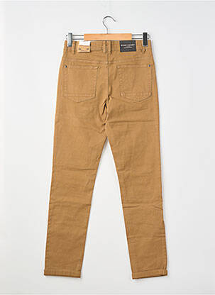 Pantalon slim fermeture zippée sous rabat boutonné taille normale marron STREET ONE homme
