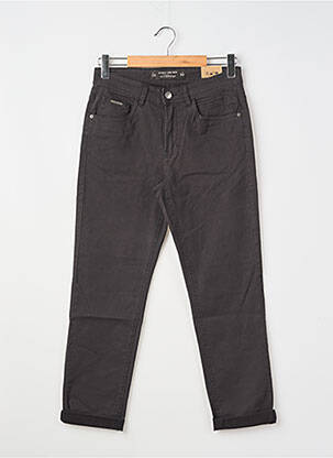 Pantalon slim fermeture zippée sous rabat boutonné taille normale noir STREET ONE homme