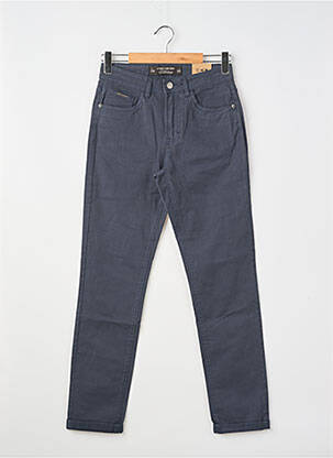 Pantalon slim fermeture zippée sous rabat boutonné taille normale bleu STREET ONE homme