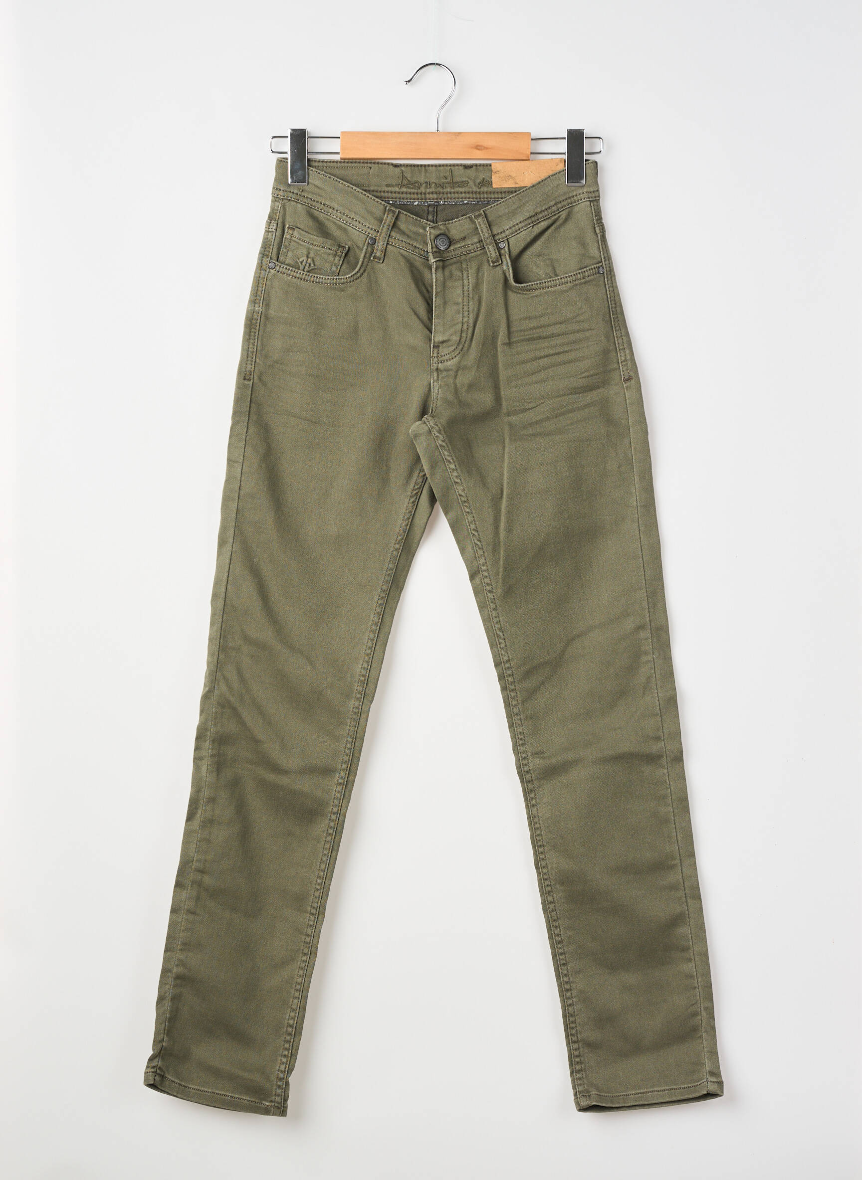 Pantalon slim stretch taille normale vert ARMITA femme
