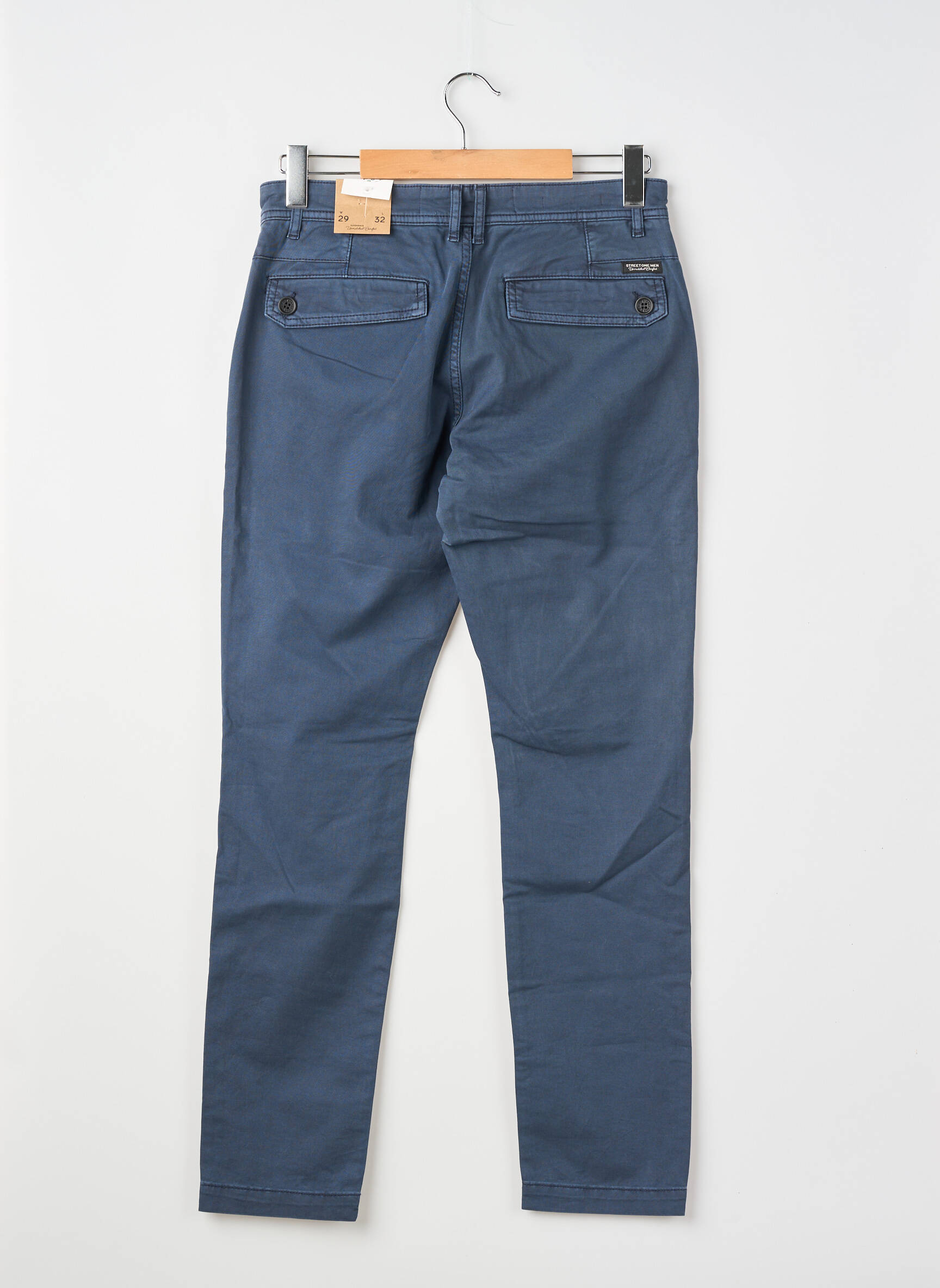 Pantalon chino poches taille normale bleu STREET ONE homme